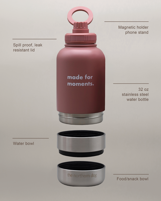 Essentials 3-in-1 Travel Bottle | Dark Rose Pink